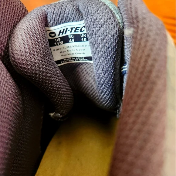 HI-TEC MENS DESTROYER MID TRAIL HIKING BOOTS-MENS SIZE 11 - Picture 11 of 11